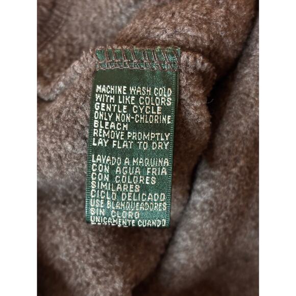 RALPH LAUREN Vintage Lauren Hooded Fleece Vest w Faux Leather Trim Wm Sz XL - Picture 9 of 9